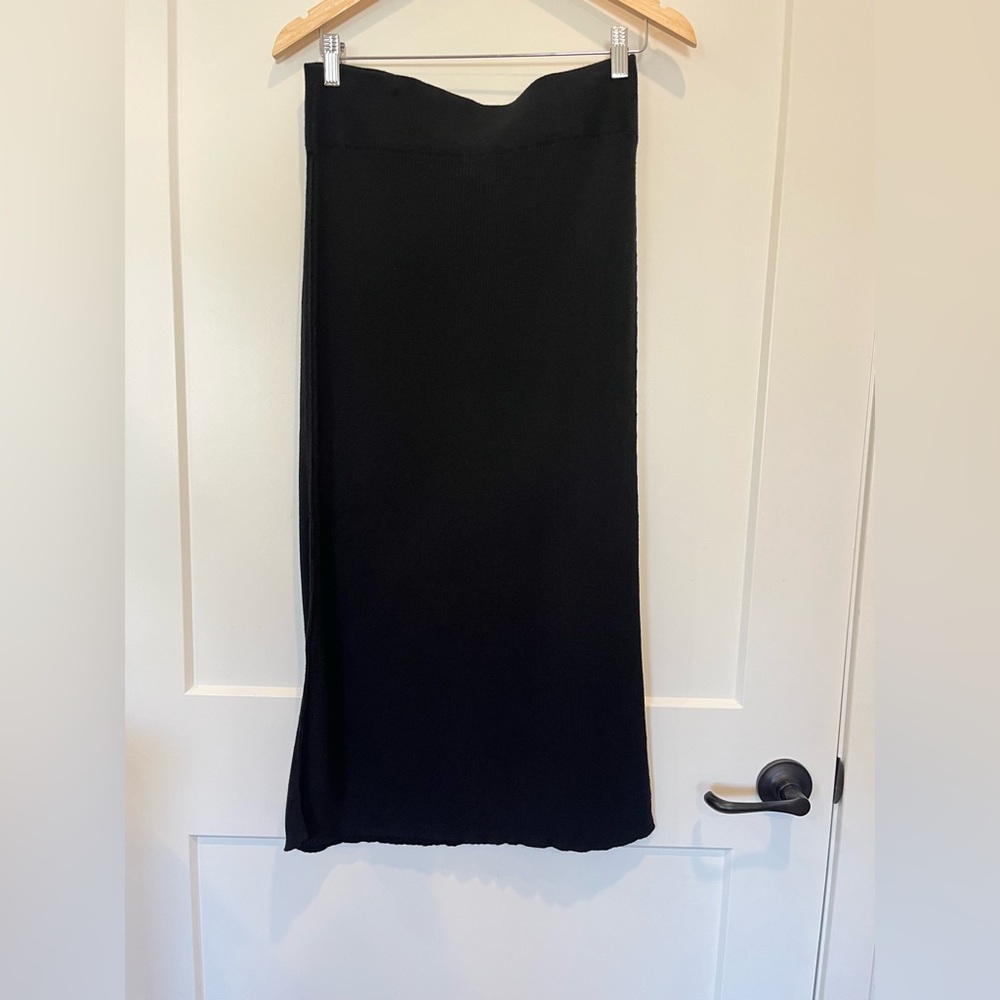 Free People Black Pencil Skirt